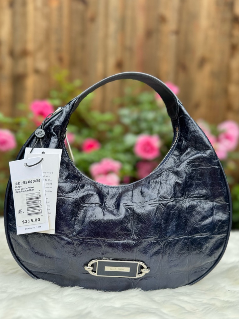 NWT Brahmin Mindy Blue Castle View Purse